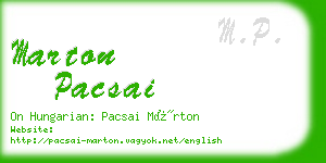 marton pacsai business card